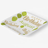 Geburtstagsgeschenk August Geburtstagstorte Papier Pappteller (Gewinkelt)