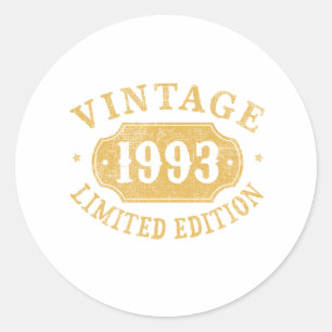Geburtstagsgeschenk Bestes Limitiert für die 1993e Runder Aufkleber