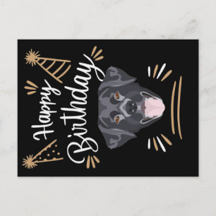 Geburtstagsgeschenk Black Labrador Postkarte
