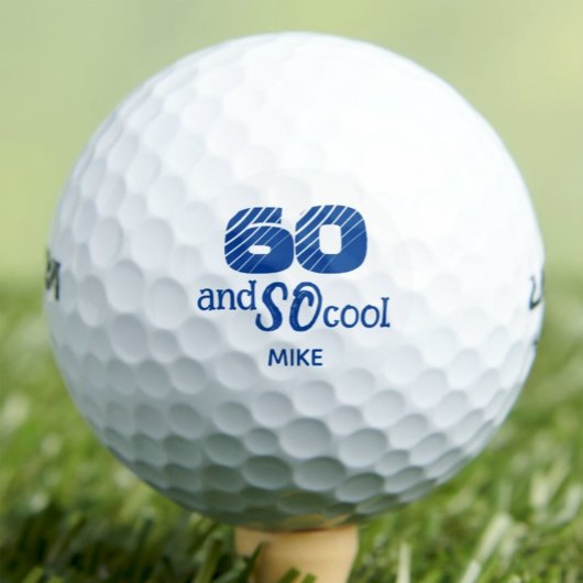 Geburtstagsgeschenk - Blau Cool 60 Jahre Golfball