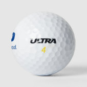 Geburtstagsgeschenk - Blau Cool 80 Jahre Golfball (Logo)