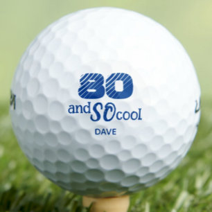 Geburtstagsgeschenk - Blau Cool 80 Jahre Golfball