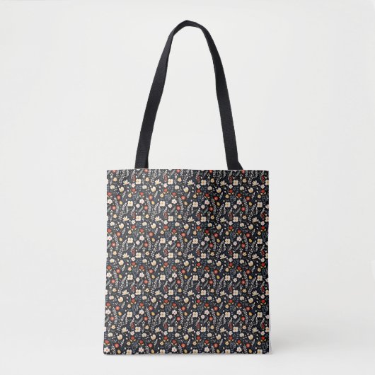 Geburtstagsgeschenk | Blumenmuster Tasche (Vorderseite)