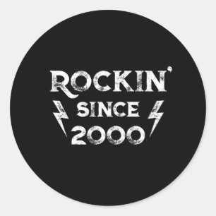Geburtstagsgeschenk Classic Rock für die 2000er Ja Runder Aufkleber