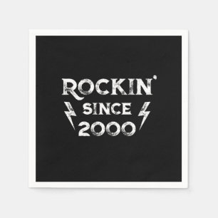 Geburtstagsgeschenk Classic Rock für die 2000er Ja Serviette