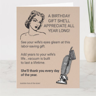 Geburtstagsgeschenk dankt sie Ihnen für den Alltag Karte
