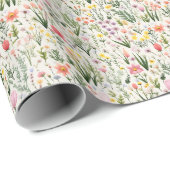 Geburtstagsgeschenk | Ein Garten mit Blume Geschenkpapier (Rolleneckpunkt)