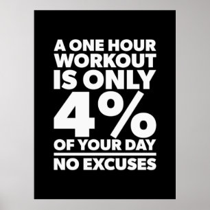 Geburtstagsgeschenk eine Stunde Workout keine Ausr Poster