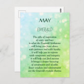 Geburtstagsgeschenk Emerald Postkarte (Vorne/Hinten)