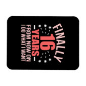 Geburtstagsgeschenk | Endlich 16 Jahre alt Magnet (Horizontal)