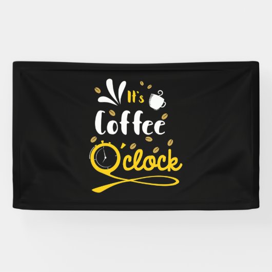 Geburtstagsgeschenk Es ist Kaffeeuhr Banner (Horizontal)