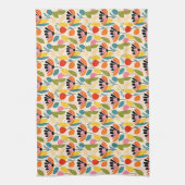 Geburtstagsgeschenk | Farbige Blume nahtlos Geschirrtuch (Vertikal)
