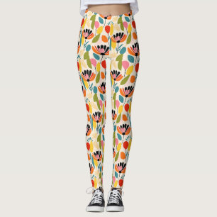 Geburtstagsgeschenk   Farbige Blumen Nahtlos Leggings