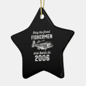 Geburtstagsgeschenk Fischerei 2006 Keramik Ornament (Links)
