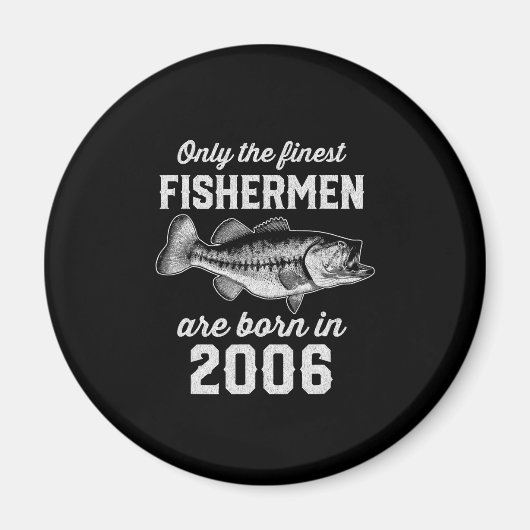 Geburtstagsgeschenk Fischerei 2006 Magnet (Vorne)