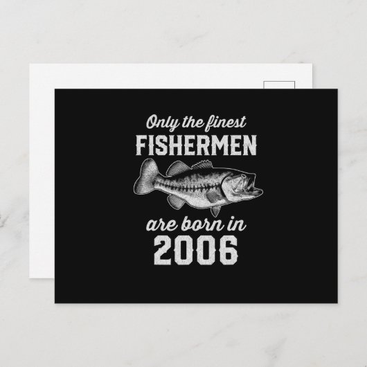 Geburtstagsgeschenk Fischerei 2006 Postkarte (Vorne/Hinten)