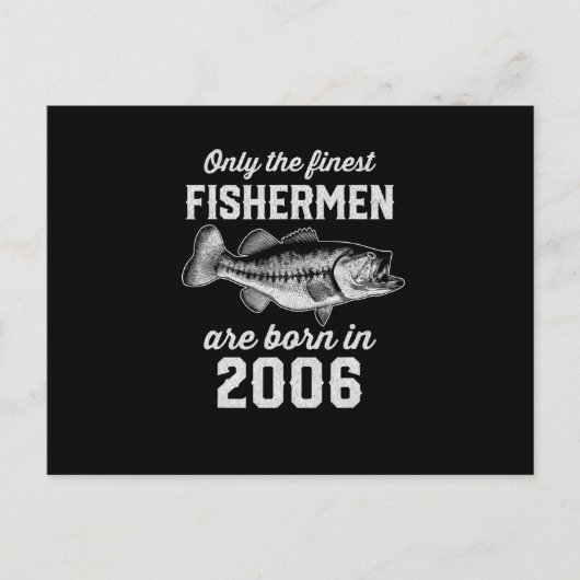 Geburtstagsgeschenk Fischerei 2006 Postkarte (Vorderseite)