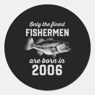 Geburtstagsgeschenk Fischerei 2006 Runder Aufkleber