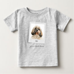 Geburtstagsgeschenk Foto Rahmen Personalisierter U Baby T-shirt
