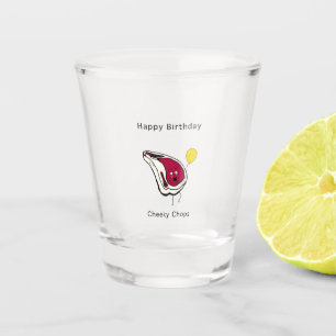 Geburtstagsgeschenk, freche Koteletts. Alles Gute Schnapsglas