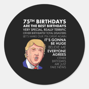 Geburtstagsgeschenk Funny Trump Zitat Shirt für Mä Runder Aufkleber