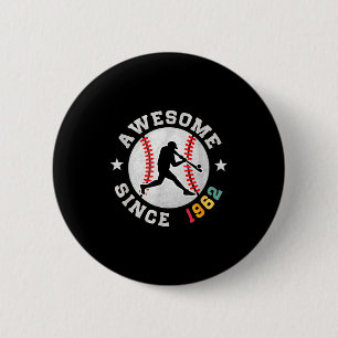 Geburtstagsgeschenk für Baseball-Fan 64 Jahre alt Button