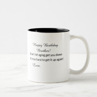 Geburtstagsgeschenk für Bruder -  Zweifarbige Tasse