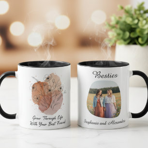 Geburtstagsgeschenk für die beste Freundin Floral  Tasse