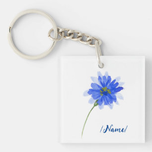 Geburtstagsgeschenk für die Blume Cornflower Schlüsselanhänger