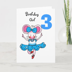 Geburtstagsgeschenk für ein Mädchen, niedliche Bal Karte