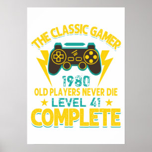 Geburtstagsgeschenk für Gamer - individuelles Jahr Poster