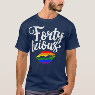 Geburtstagsgeschenk für Gay Lesbian LGB Fortylicio T-Shirt
