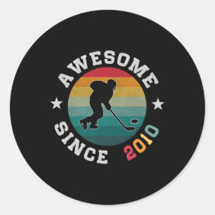 Geburtstagsgeschenk für Hockey-Fan 15 Jahre alt Gr Runder Aufkleber
