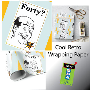 Geburtstagsgeschenk für Männer WTF 40. Geburtstag Geschenkpapier