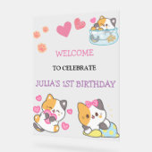 Geburtstagsgeschenk für Rosa und Weiße Acrylschild (Winkel)