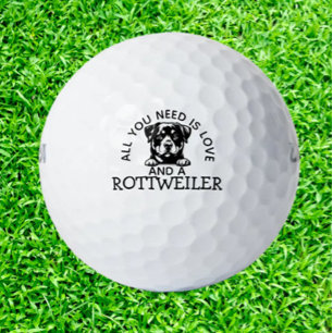 Geburtstagsgeschenk für Rottweiler Golfball