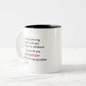 Geburtstagsgeschenk für Schwester - Tasse (Vorderseite Links)