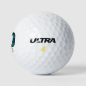 Geburtstagsgeschenk - Green Blue Kariert 60 Golfball (Logo)