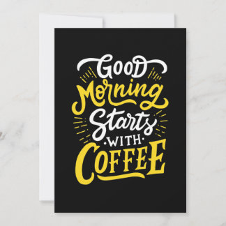 Geburtstagsgeschenk guten Morgen Start mit Kaffee Einladung