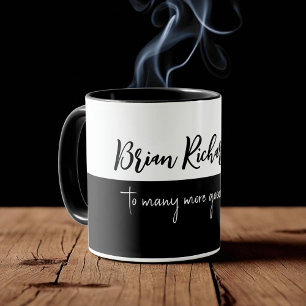 Geburtstagsgeschenk halb-schwarz halb-weiß tasse