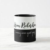 Geburtstagsgeschenk halb-schwarz halb-weiß tasse (Zentrum)