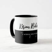 Geburtstagsgeschenk halb-schwarz halb-weiß tasse (Vorderseite Links)