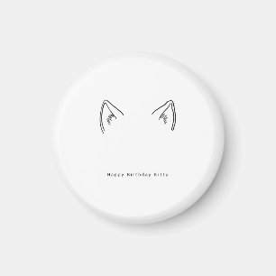 Geburtstagsgeschenk, Happy Birthday Kitty, Katzeng Magnet