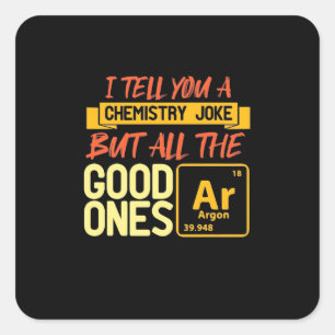 Geburtstagsgeschenk Ich erzähle Ihnen eine Chemi Quadratischer Aufkleber