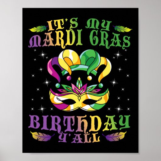 Geburtstagsgeschenk Idee feiern Masquerade Kostüm Poster (Vorne)