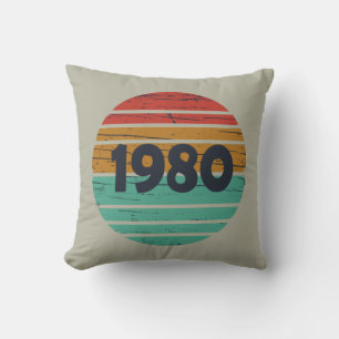 Geburtstagsgeschenk im Jahrgang 1980 Kissen