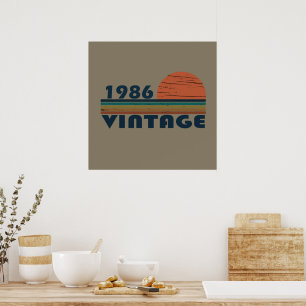 Geburtstagsgeschenk im Jahrgang 1986 Poster