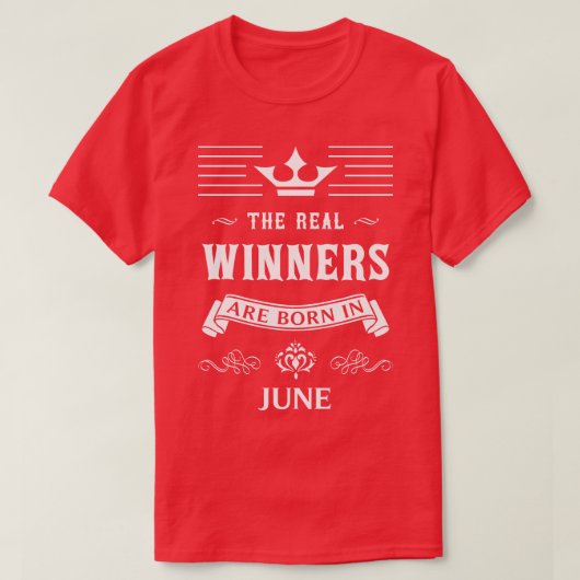Geburtstagsgeschenk im Juni T-Shirt (Design vorne)