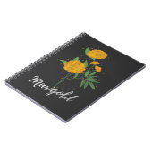 Geburtstagsgeschenk im Oktober Vintage Blume Notizblock (Linke Seite)