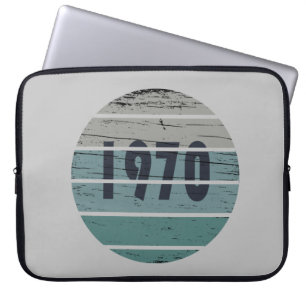 Geburtstagsgeschenk im Stil der 1970er Jahre Laptopschutzhülle